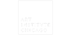 Art Institute of Chicago logo with bold, white text in a modern font on a black square background.