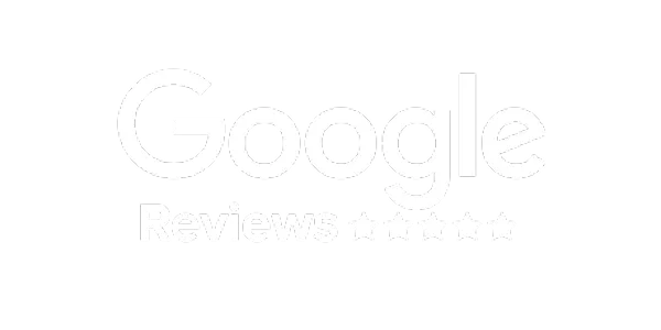 Google Reviews logo with five stars displayed below the text, indicating a high rating.